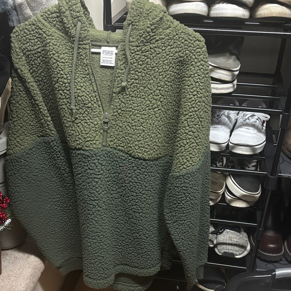 Victoria's Secret Two-Tone Green Teddy Jacket